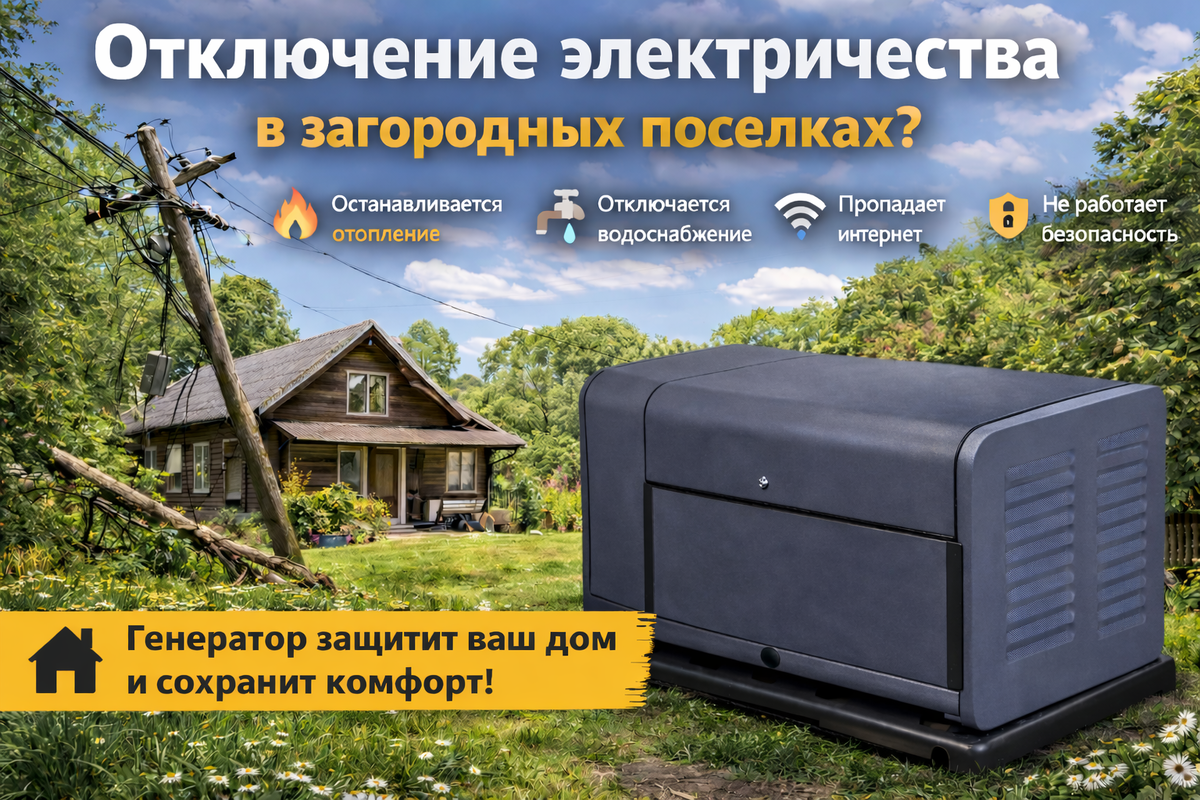 Резервный генератор для дома - защита Вашего комфорта!