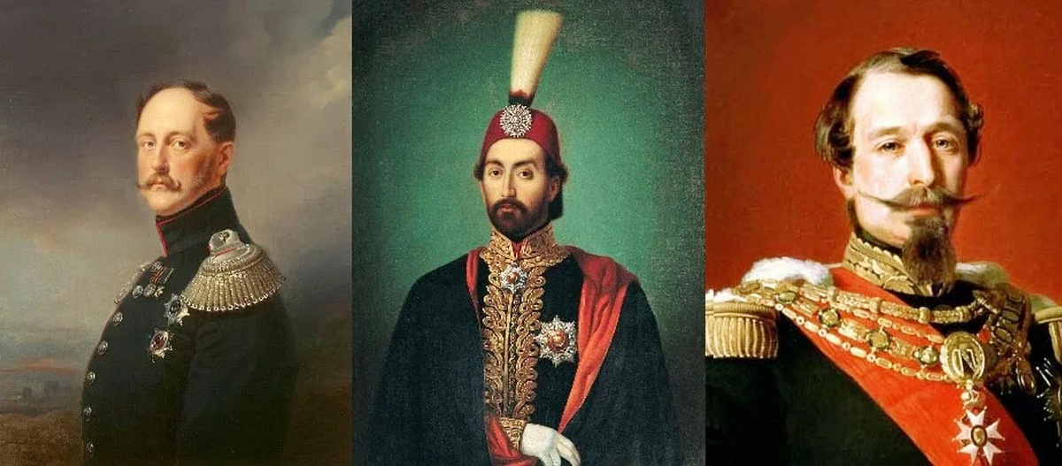 Николай I, Абдул-Меджид I и Наполеон III. © wikipedia.org