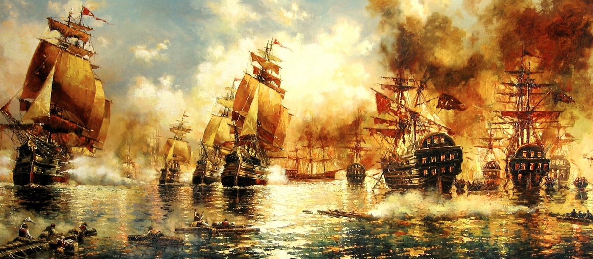 Синопское сражение (картина Васила Горанова). © Соцсети