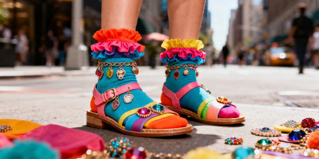 Модницы выбирают носки с рюшами и подвесками - неожиданный тренд сезона