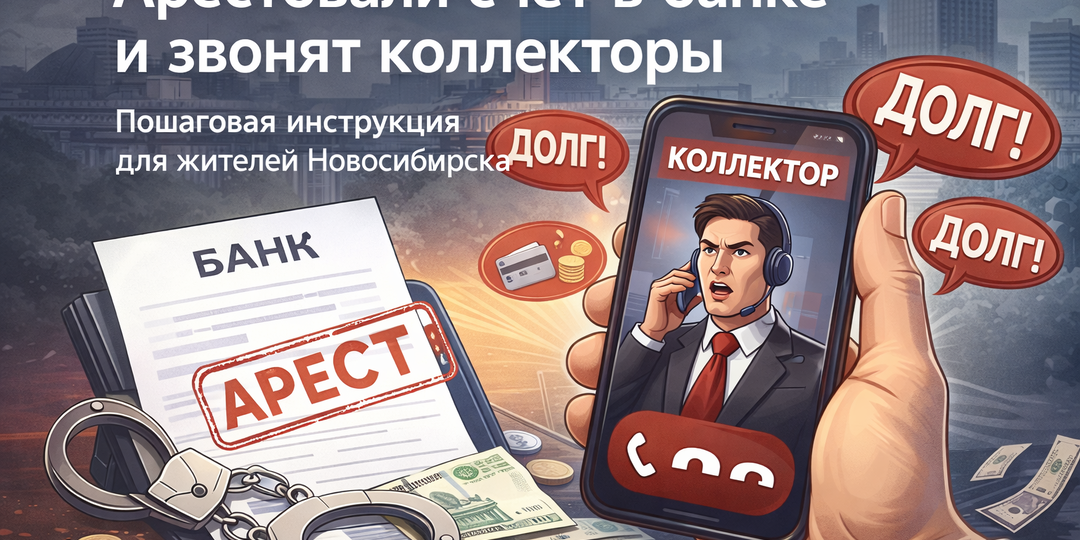 Арестовали счет в банке и звонят коллекторы: пошаговая инструкция для жителей Новосибирска