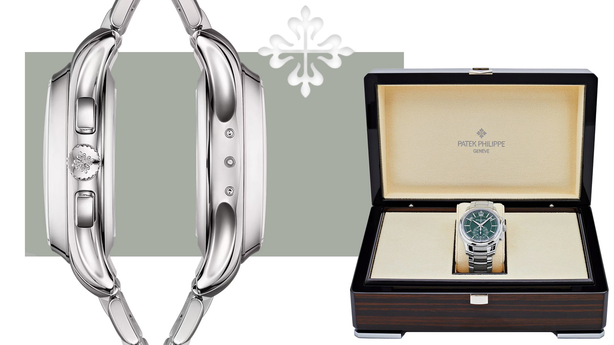 Кнопки хронографа расположены справа, а три корректора с другой стороны отвечают за установку календаря. Заводная головка имеет два положения: нажата для завода часов и вытянута для установки времени.