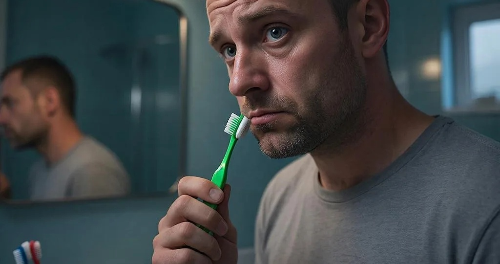 Зубная щётка в стакане