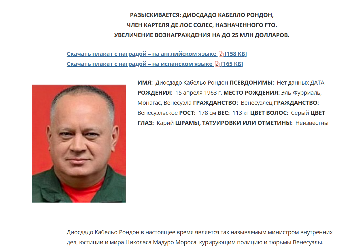 С официального сайта Госдепартамента США. 