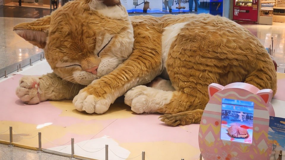 Гигантский кот в Гонконге