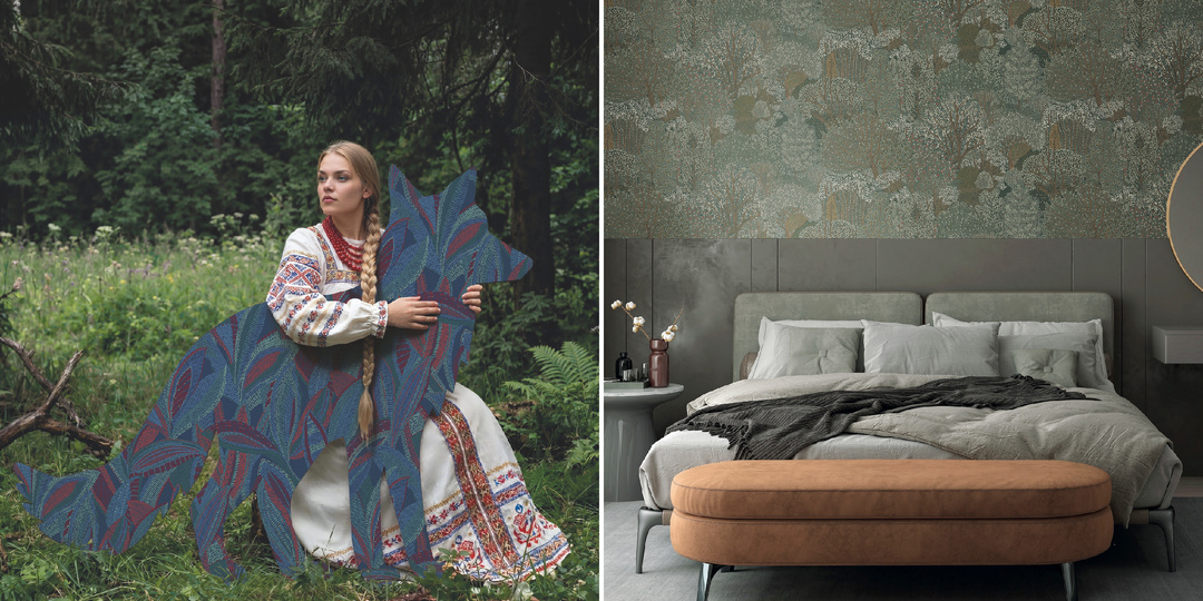 Сказочный шик: новая коллекция обоев и панно в русском стиле Loymina «Загадочный лес»