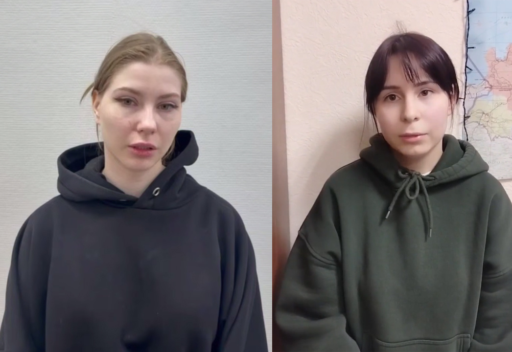 Кадры с видеоизвинений Ксении и Татьяны.