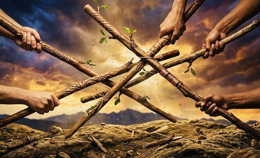 5 Жезлов в Таро: Искусство созидательного хаоса и битва за личную территорию.