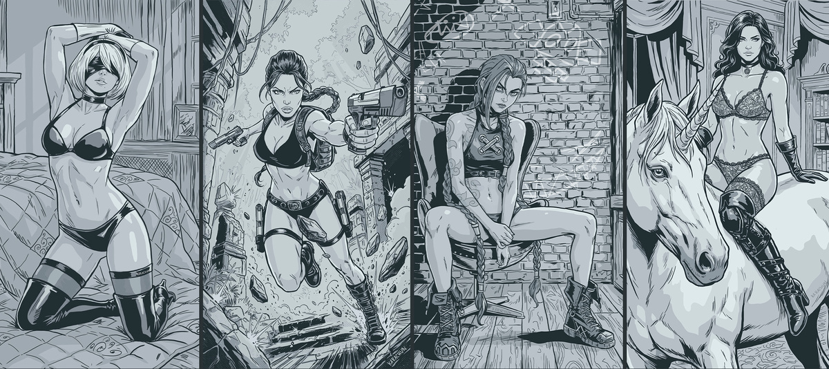 Первые рисунки из проекта, о котором говорится в статье. Рисовала их примерно в начале года, нащупывая то, что я хочу делать и как.