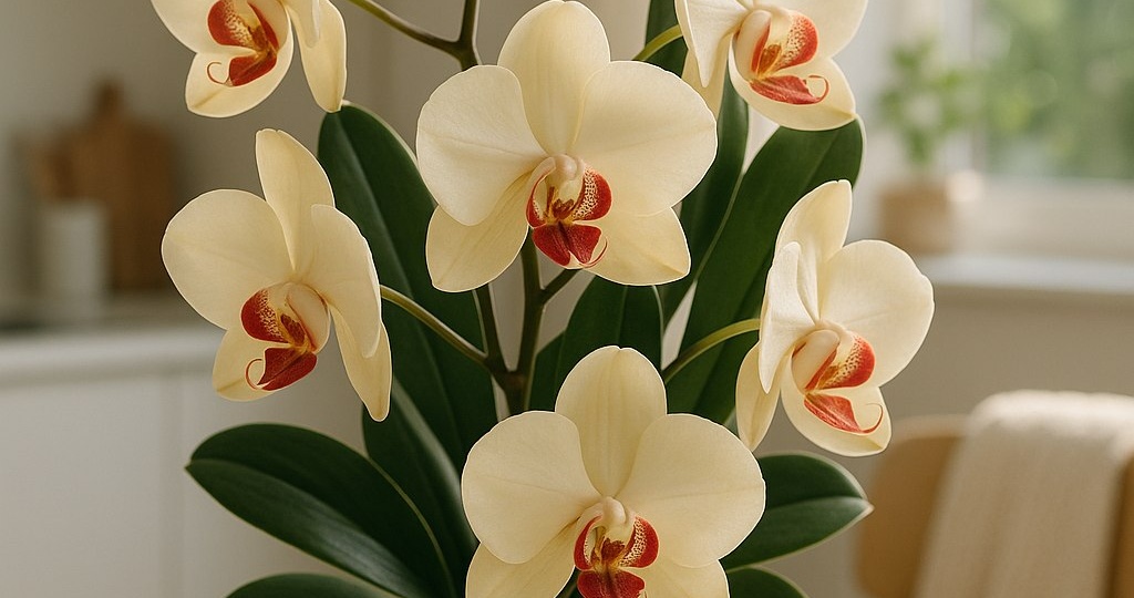 Пусть это утро принесёт тебе вдохновение и мягкое тепло, а орхидеи напомнят: красота всегда рядом