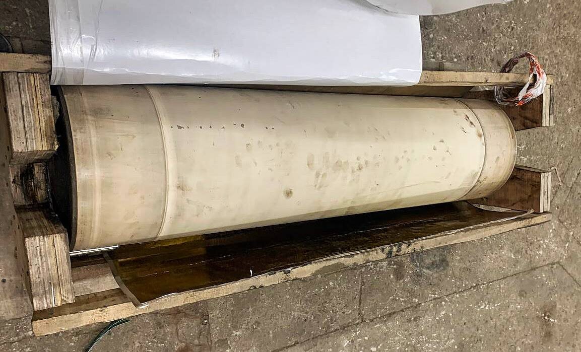 Обрезиненный вал до ремонта