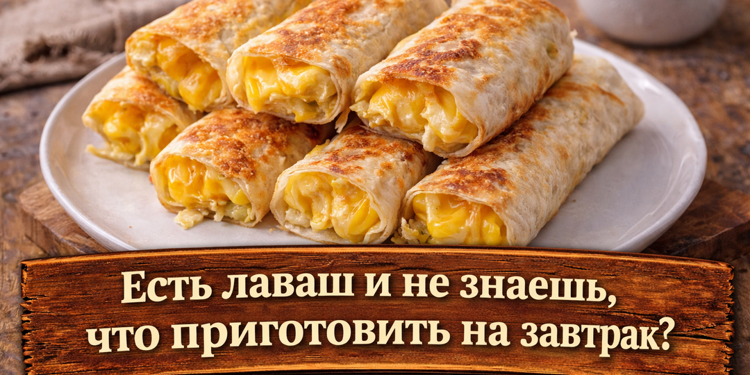Есть лаваш и не знаешь, что приготовить на завтрак? Делюсь быстрым рецептом, который съедают сразу