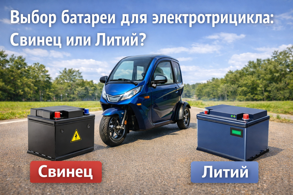 Свинец берет ценой, литий – умом. Разбираемся, что выгоднее для электротрицикла в 2026 году.