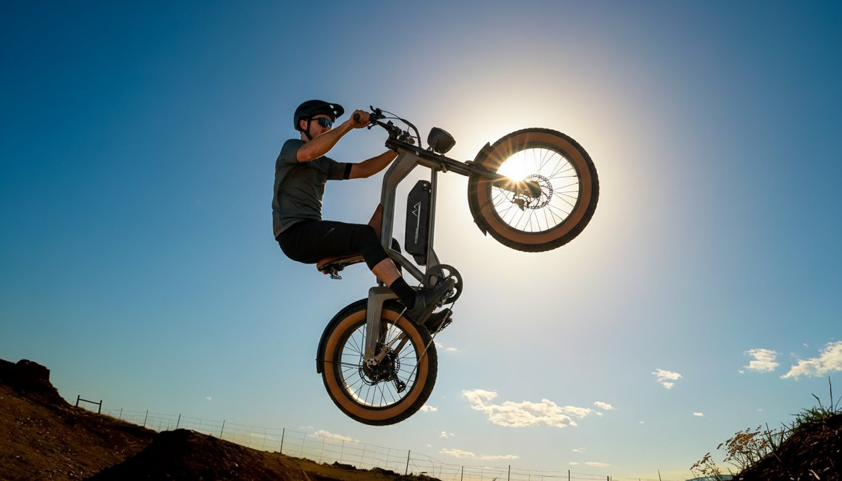 " DJ " - dirtjump e-bike 🔥🔥

Built for the bold.✔️✔️

Made to climb hard, float light, and turn every ride into something worth remembering.💯🎉