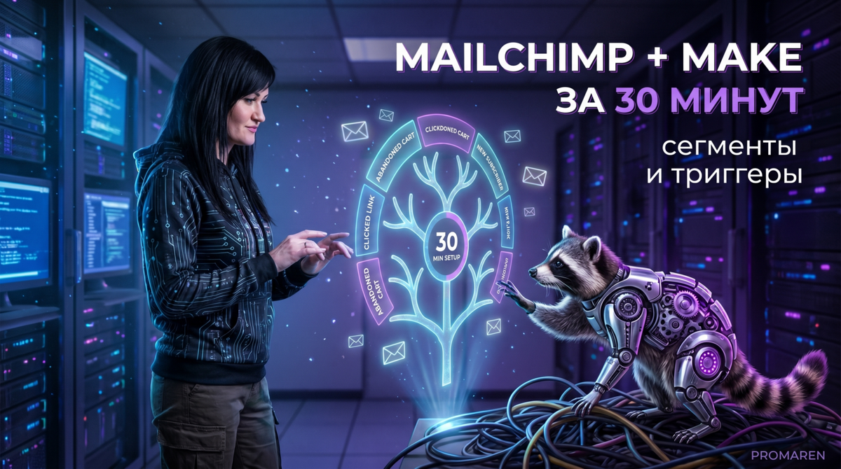    Сценарий Make сегментирует базы в Mailchimp и запускает триггерные цепочки без кода | Марина Погодина, PROMAREN Марина Погодина