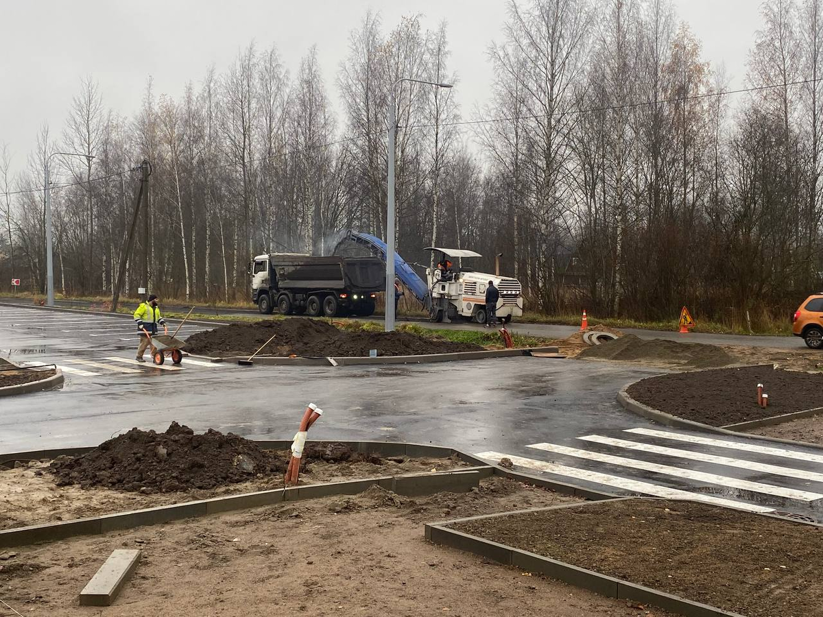 Прокладка дорожного покрытия в проекте Негород Павловск 
