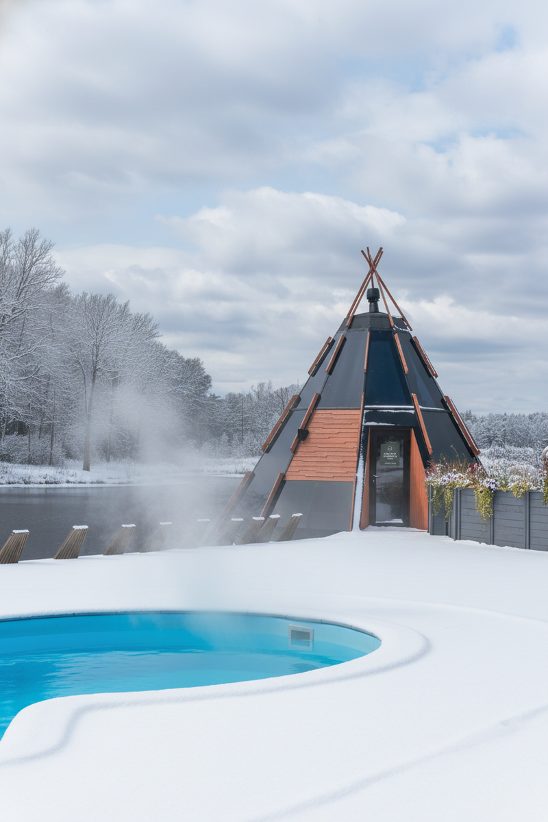 Спа зона с круглогодичным подогреваемым бассейном в Бухлово парк.