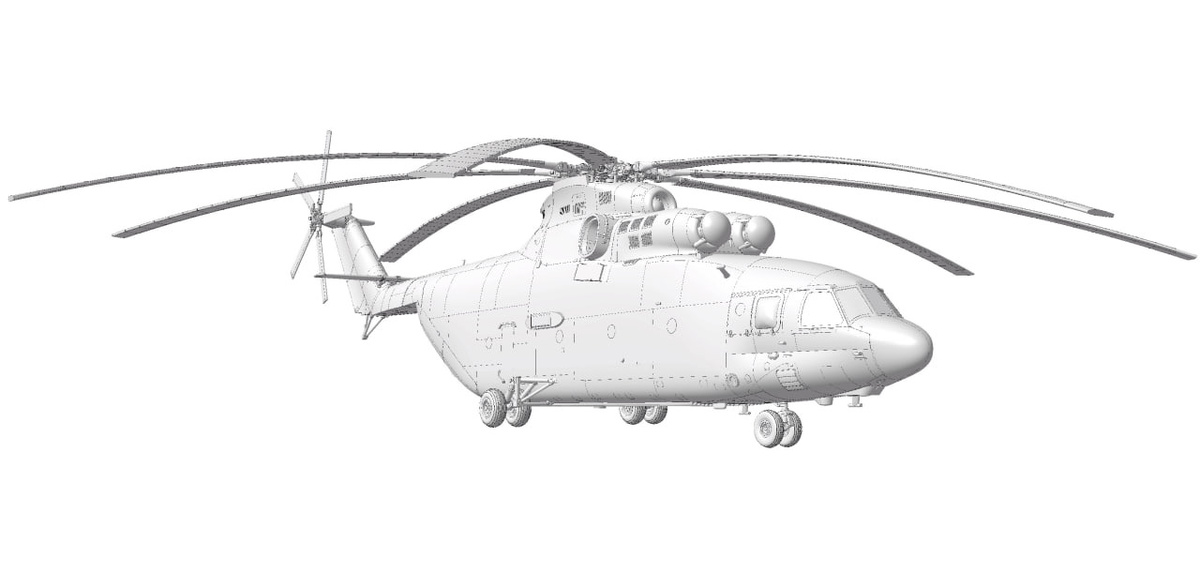 Компьютерные рендеры модели российского тяжёлого транспортного вертолёта МИ-26. Предполагаемый масштаб модели: 1/144. Производитель: "Звезда" (Россия). Листайте вправо 👉 чтобы увидеть больше