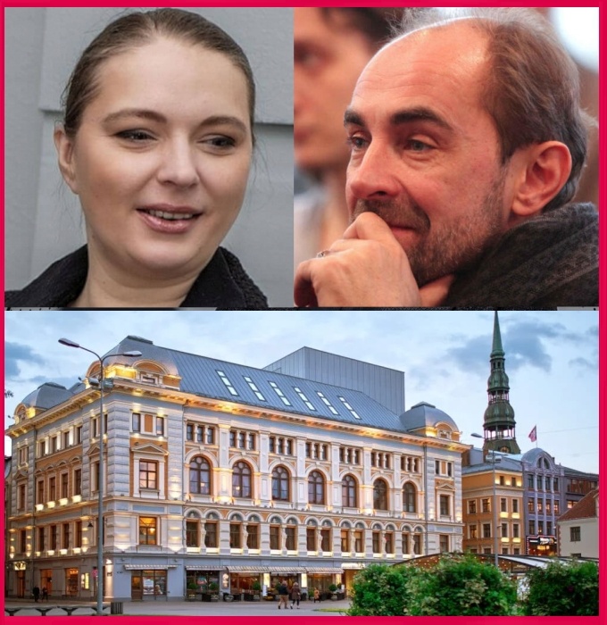 Коллаж автора. Дана Бъорк, Сергей Голомазов и Русский театр в Риге. Фото из ахива "7 секретов"