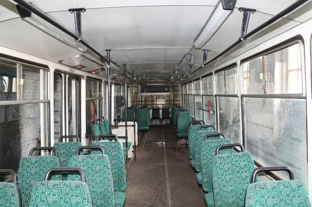 Внутри трамвая Россель трамвайного депо Лесная Волчанка.
