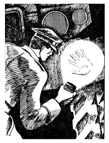 Эльдар Урманчи. Иллюстрация к повести Игоря Росоховатского "Гость". Изображение взято из открытых источников