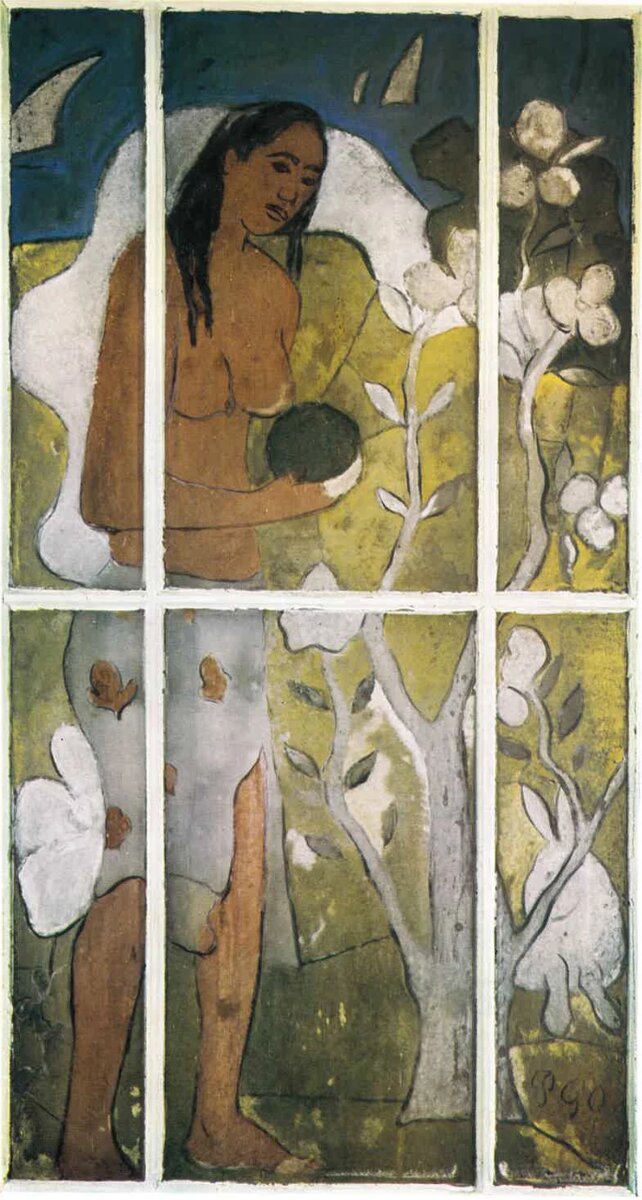 Из колkекции Моэма: дверь из таитянской хижины, украшенная фреской Гогена. Фото: из архива «Сотбис»