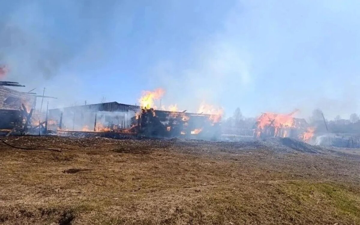    Три человека спаслись из горящего дома в Удмуртии