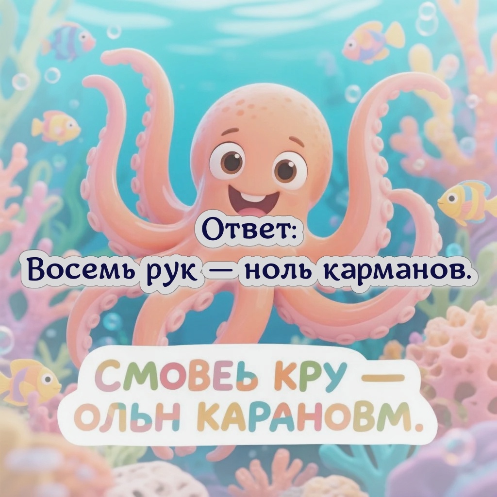 Восемь рук — ноль карманов.