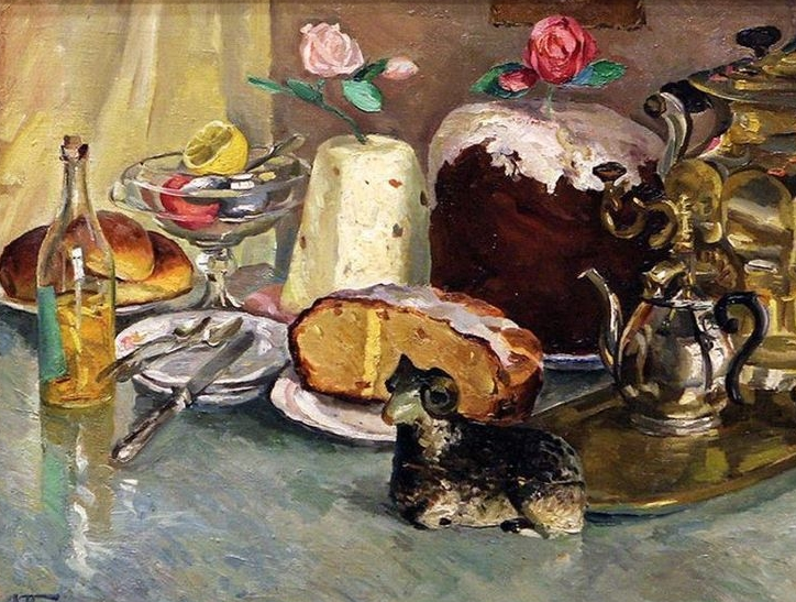 А. Пластов. Пасхальный натюрморт. 1920 г.