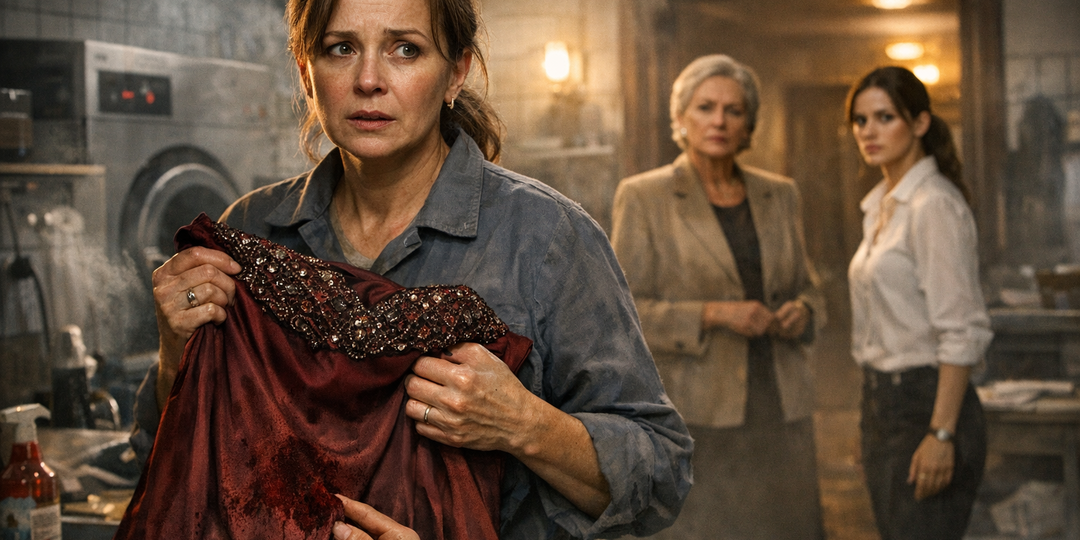 В прачечной гостиницы начальница сунула ей чужое платье и велела молчать, пока пятно не вывело на свет старую подмену