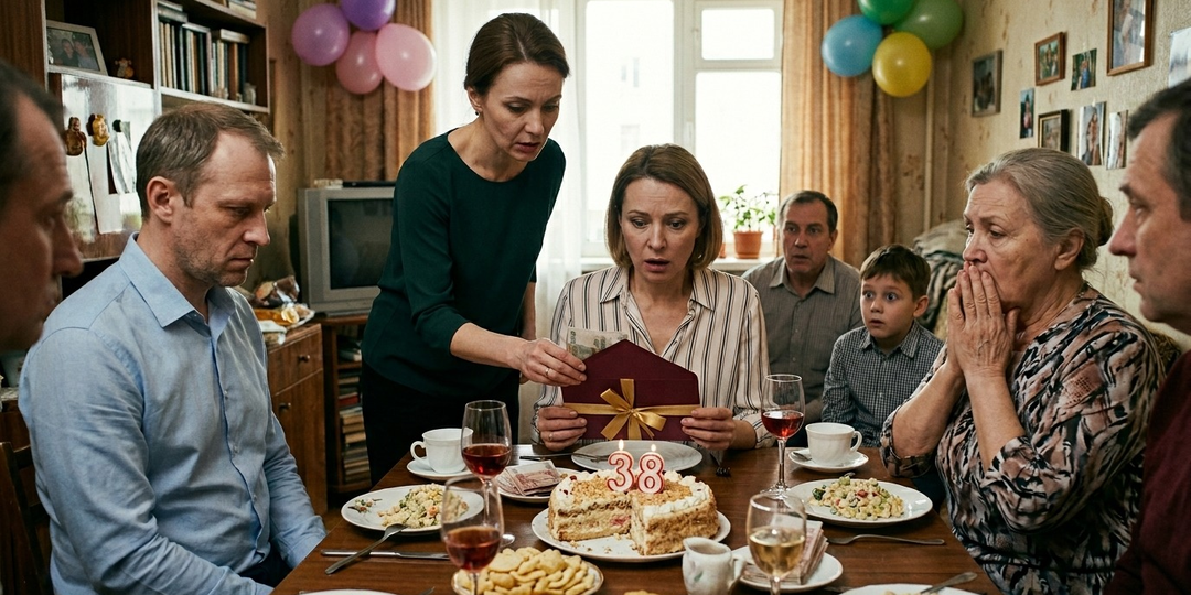 Золовка заняла 200 тысяч «на два месяца». Прошло два года. На её день рождения я подарила конверт