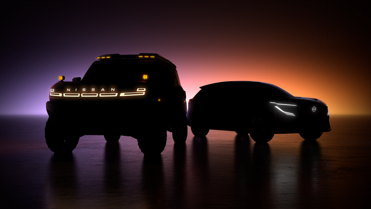    Nissan опубликовал тизер двух новых моделей
