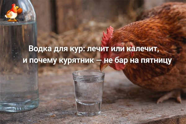Водка для кур – лечит или калечит, и почему курятник – не бар на пятницу 🍶