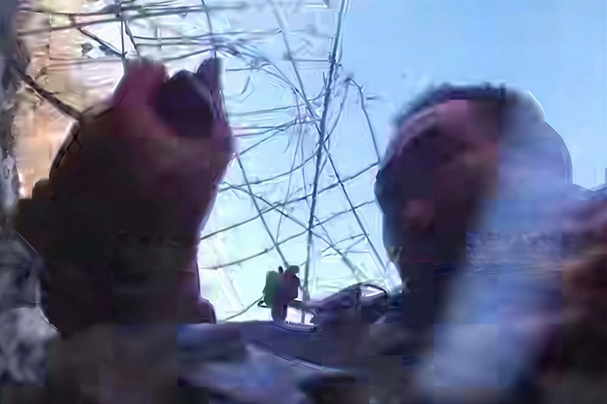 Кадр с видео опубликованного в социальных сетях