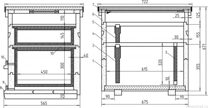 Схема Дадановского улья.