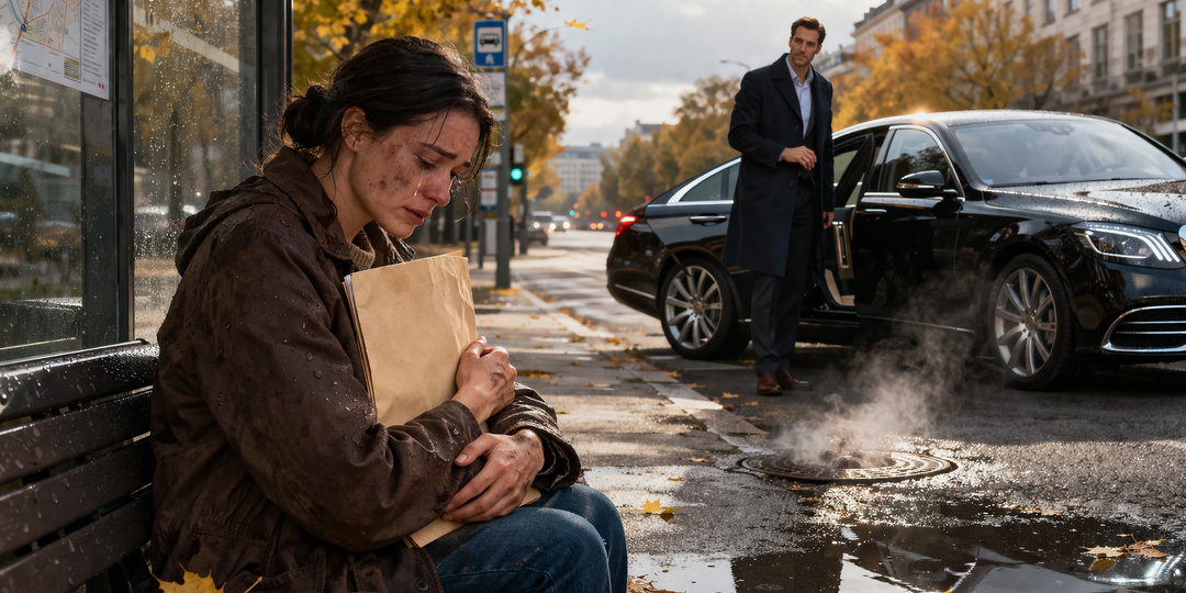 Утро, лужа и незнакомец, который остановился рядом