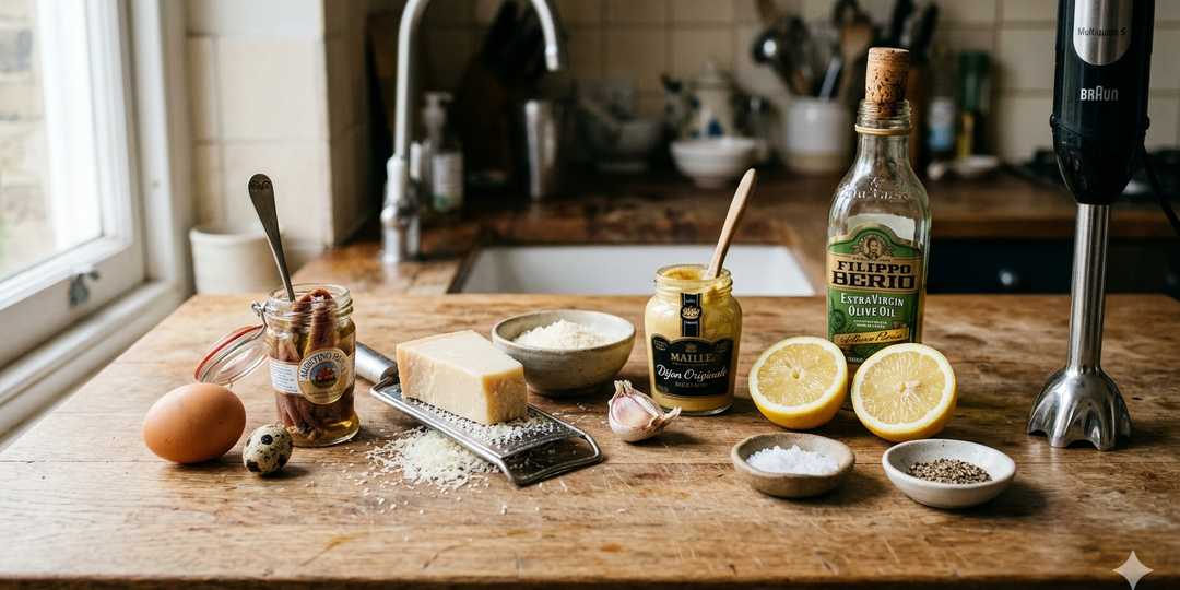 Перепелиное яйцо или льняная мука? 3 варианта соуса Цезарь (классический, диетический, веганский) и зачем их убирать в холодильник на 20 мин