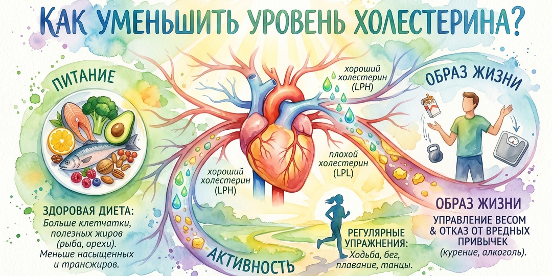 Как уменьшить уровень холестерина?