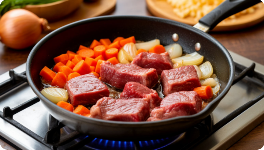 🔥 Морковку, мясо или лук? Что бросать на сковородку в первую очередь? Забудь стандартное «сначала лук»! Всё не так однозначно...