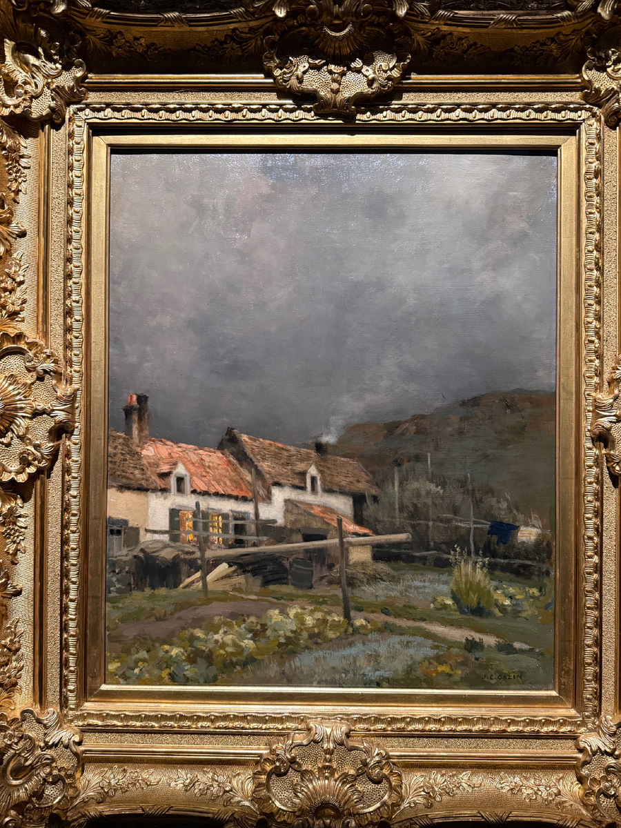 Жан Шарль Казен «Деревня (Сумерки)», Конец 1870-х - 1880-е. 
Холст, масло ГМИИ им. А.С. Пушкина, Москва