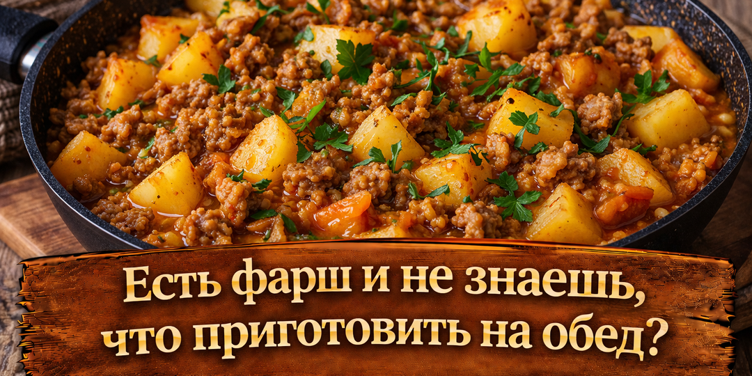 Есть фарш и не знаешь, что приготовить на обед? Делюсь простым рецептом, который всегда получается