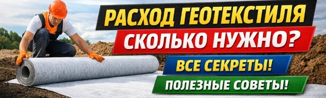 Нормы расхода нетканого геотекстиля: как посчитать без ошибок и не переплатить 🧱📐