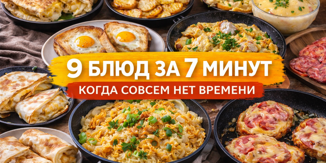 9 блюд за 7 минут, когда совсем нет времени готовить
