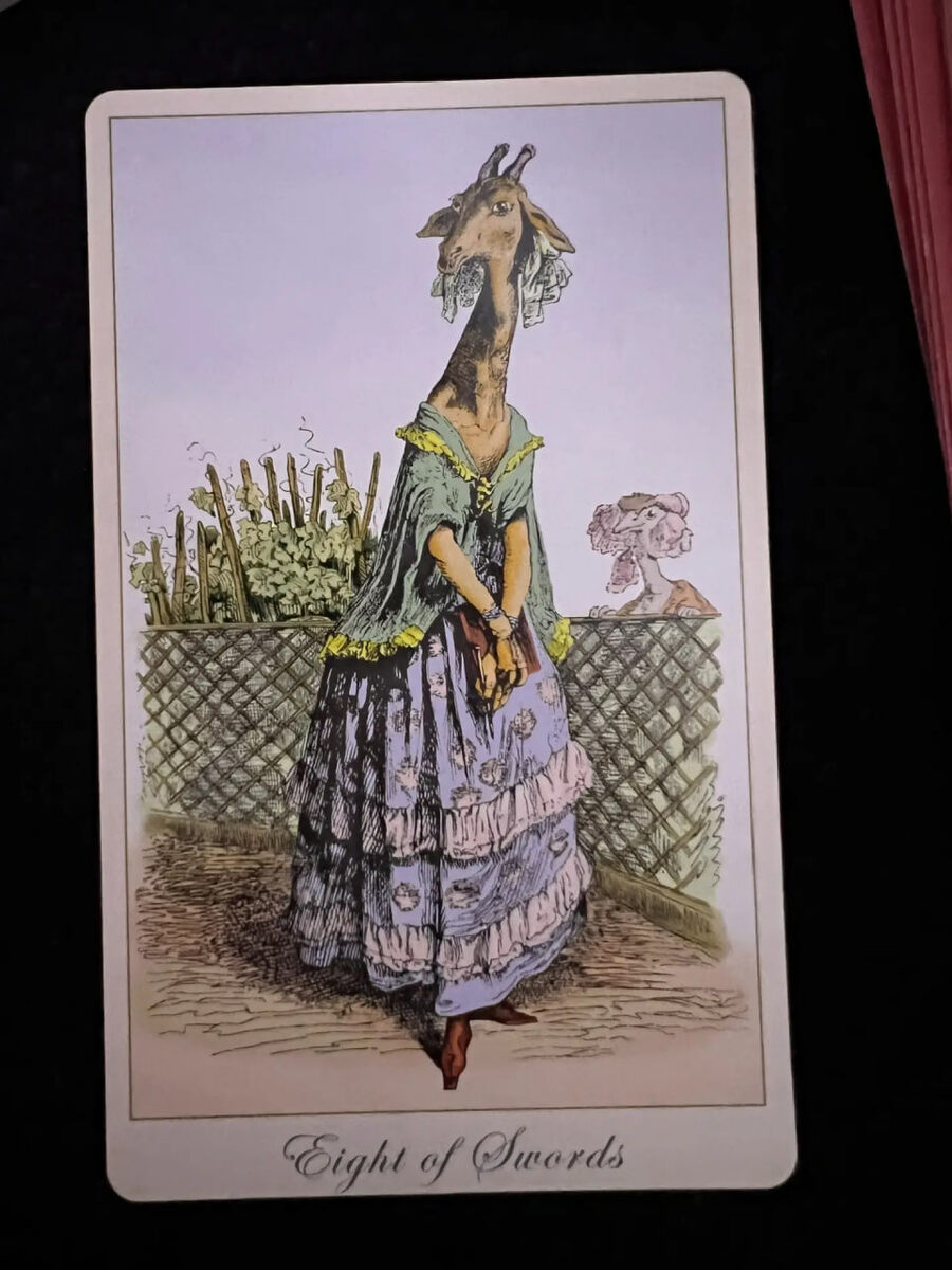 Восьмерка Мечей в Таро "Фантастический зверинец"
