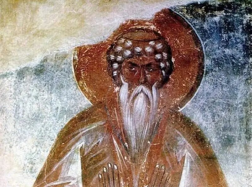 Даниил Столпник. фреска Феофана Грека