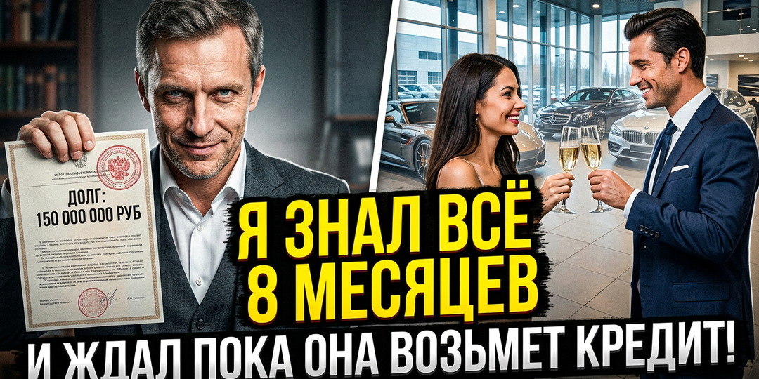 Жена с любовником хотели отнять мой автосалон. Я молчал 8 месяцев, переписал на нее бизнес и оставил при разводе с долгом в 150 миллионов