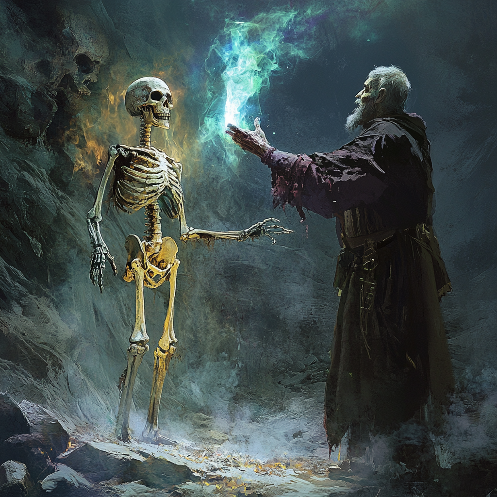 Ритуал некромантии. Фото: создано «Известиями» при помощи ИИ