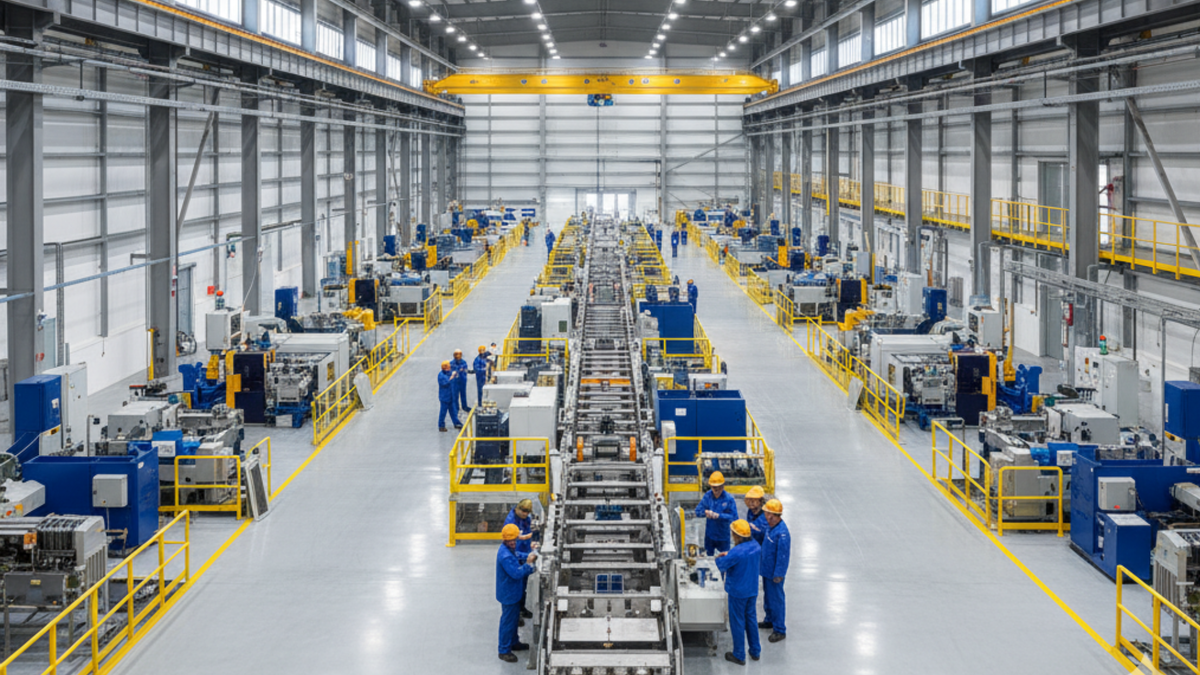 Воздушная система отопления цеха