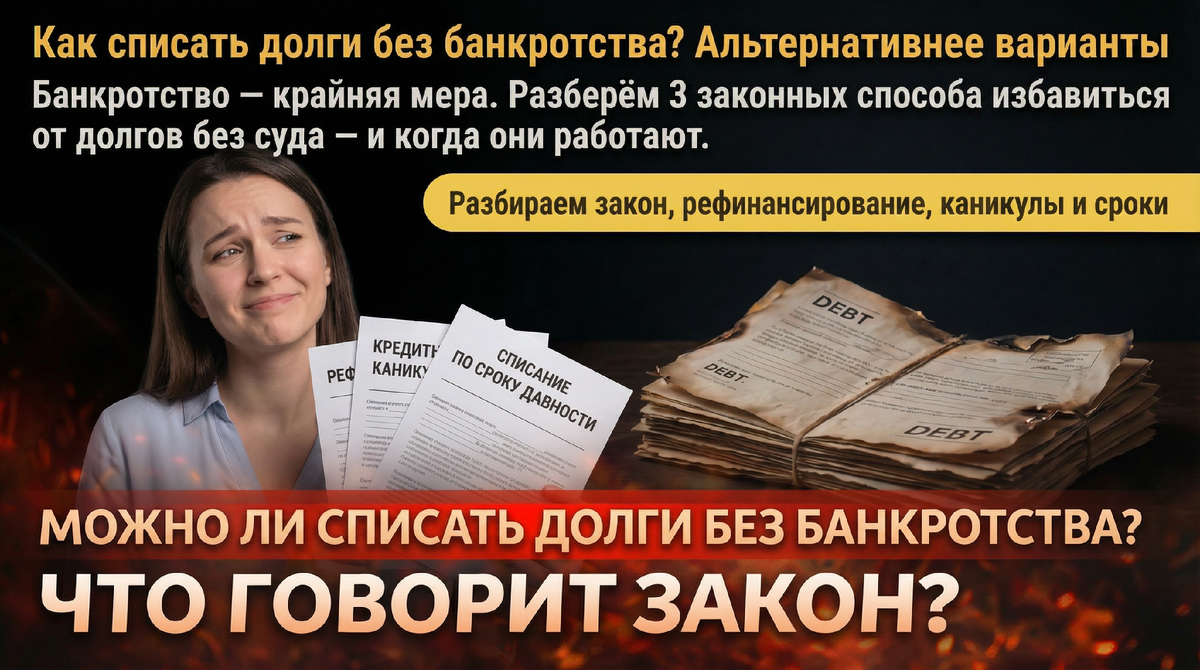 Как списать долги без банкротства? Альтернативные варианты