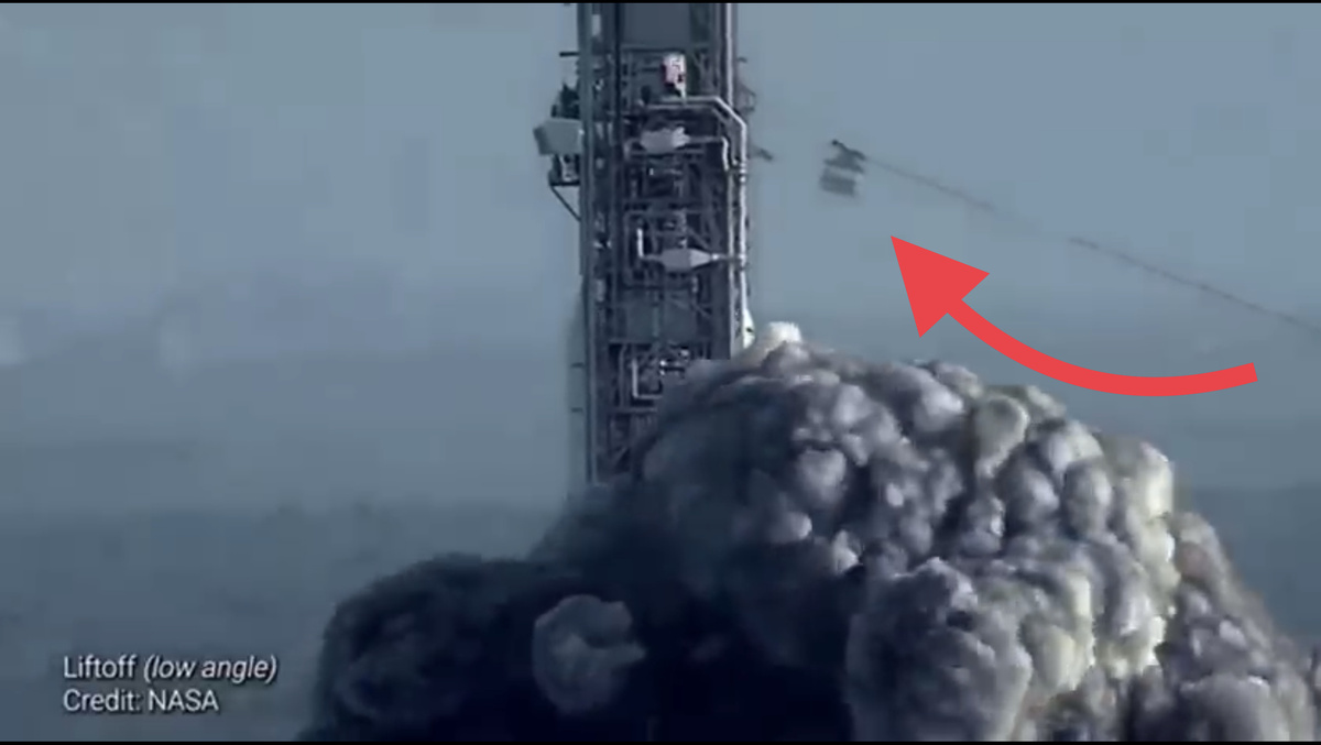 Скриншот старта "Артемиды-2"